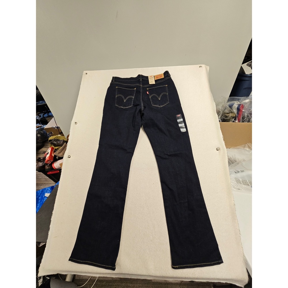 Levis Classic Bootcut Jeans Womens 14 Long W32 L34 Dark Indigo Mid Rise Denim